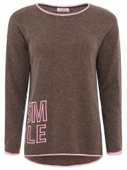 Zwillingsherz Sweter "Smile" w kolorze brązowym rozmiar: L. Brązowe swetry klasyczne damskie Zwillingsherz, l, z kaszmiru, bez kołnierzyka. Za 166.88 zł.