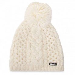 Czapka zimowa damska Eisbar Afra Pompon wełna merino. Białe czapki damskie Eisbär, na zimę, bez wzorów, z wełny. Za 128.99 zł.