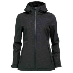 Damska kurtka softshell Loap Lumara czarna. Czarne kurtki damskie LOOP, na wiosnę, bez wzorów, z softshellu, bez kaptura. Za 367.99 zł.