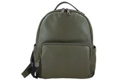 Plecak skórzany BARBERINI'S zielony 938-38. Zielone plecaki Barberinis, bez wzorów, ze skóry. Za 349.99 zł.