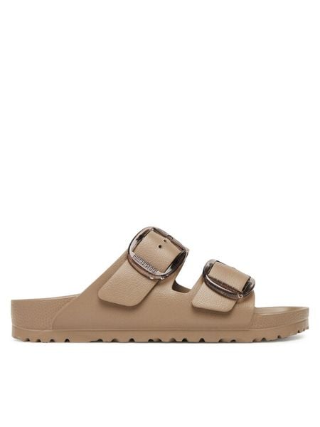 Birkenstock Klapki Arizona Big Buckle Eva 1030389 Brązowy. Brązowe klapki damskie Birkenstock, bez wzorów, z syntetyku, bez obcasa, bez zapięcia. Za 239.99 zł.