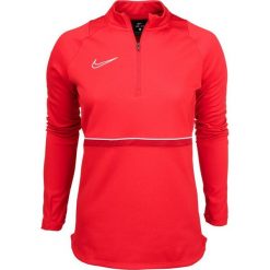 Bluza sportowa damska Nike Dri-Fit Academy. Czerwone bluzy damskie Nike, bez wzorów, bez kaptura. Za 110.00 zł.