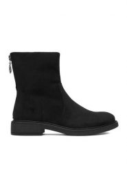 Clara Barson Botki CEO-WS2169-04 Czarny. Czarne botki damskie Clara Barson, z materiału, bez obcasa, na płaskiej podeszwie, bez zapięcia. Za 149.99 zł.