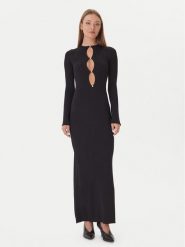 Bardot Sukienka dzianinowa 59801DB Czarny Slim Fit. Czarne sukienki damskie Bardot, bez wzorów, z dzianiny, bez ramiączek. Za 469.99 zł.