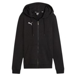 Bluza Rozpinana Damska Team Goal Casuals. Czarne bluzy damskie Puma, l, bez wzorów, z bawełny, z kapturem. Za 172.20 zł.