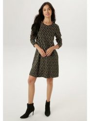 Aniston Sukienka w kolorze beżowo-czarnym rozmiar: 38. Brązowe sukienki damskie Aniston, bez wzorów, bez ramiączek. Za 95.99 zł.