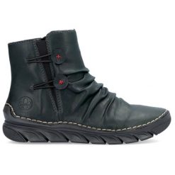 Botk Damskie Rieker 55052-54 zielone. Zielone botki damskie bez obcasa, bez zapięcia. Za 555.20 zł.