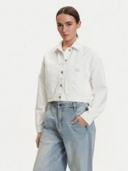 Tommy Jeans Kurtka jeansowa DW0DW21979 Biały Oversize. Białe kurtki damskie Tommy Jeans, m, bez wzorów, z bawełny, bez kaptura. Za 569.99 zł.