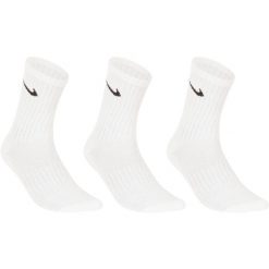 SKARPETY SPORTOWE tenis Crew Basic High 3 pary. Białe skarpetki damskie Nike, bez wzorów, z bawełny. Za 34.99 zł.
