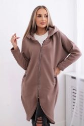 Bluza ocieplana długa mocca. Bluzy damskie KESI, l, bez wzorów, z bawełny, bez kaptura. Za 355.46 zł.
