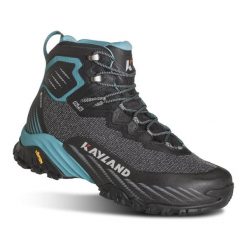 Buty trekkingowe damskie Kayland Duke Mid Ws GTX - black / azure. Czarne obuwie trekkingowe damskie Kayland, z gore-texu, bez zapięcia. Za 970.19 zł.