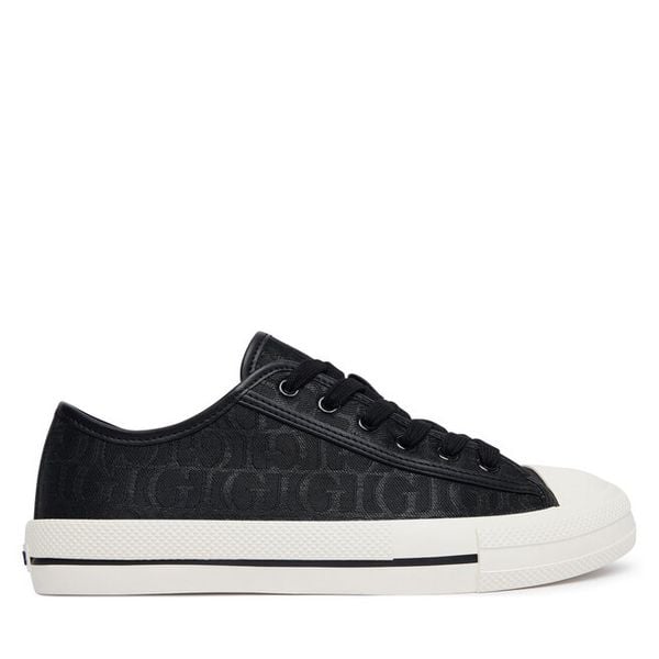 Trampki Guess. Czarne trampki damskie Guess, z aplikacjami, bez zapięcia. Za 308.99 zł.