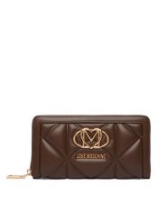 LOVE MOSCHINO Portfel JC5644PP1PLC0300 Brązowy. Brązowe portfele damskie Love Moschino, bez wzorów, ze skóry. Za 529.99 zł.