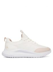 Calvin Klein Jeans Sneakersy Eva Runner Laceup Sock Mat Mix YW0YW02064 Biały. Białe obuwie sportowe damskie Calvin Klein Jeans, z jeansu, bez zapięcia. Za 449.99 zł.