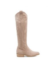 Jenny Fairy Kozaki Josey WS3103-2 Beżowy. Brązowe kozaki damskie Jenny Fairy, z materiału, bez obcasa, na płaskiej podeszwie, bez zapięcia. Za 179.99 zł.