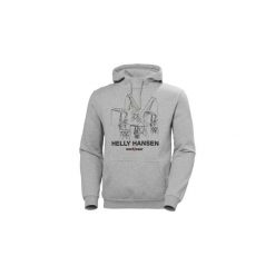 Helly Hansen Mens Manchester Graphic Hoodie Light Gray. Szare swetry klasyczne damskie Erima, na zimę, z bawełny, bez kołnierzyka. Za 110.99 zł.