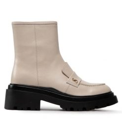 Botki Simple. Botki damskie Simple, bez obcasa, na słupku, bez zapięcia. Za 479.99 zł.