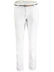 Geographical Norway Spodnie chino "Petunia" w kolorze białym rozmiar: XXL. Białe spodnie materiałowe damskie Geographical Norway, bez wzorów, z tkaniny. Za 88.02 zł.