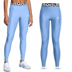 Legginsy termoaktywne damskie Under Armour HeatGear Rib szybkoschnące. Szare legginsy damskie Under Armour, xl, bez wzorów. Za 99.99 zł.