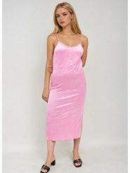 Monki Sukienka w kolorze jasnoróżowym rozmiar: 32. Różowe sukienki damskie Monki, bez wzorów, bez ramiączek. Za 60.99 zł.
