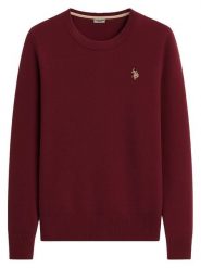 U.S. Polo Assn. Sweter w kolorze bordowym rozmiar: XXL. Czerwone swetry klasyczne damskie U.S. Polo Assn., s, z bawełny, bez kołnierzyka. Za 124.45 zł.