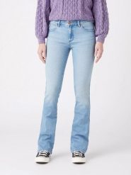 Wrangler Dżinsy - Bootcut fit - w kolorze błękitnym rozmiar: W28/L32. Niebieskie jeansy damskie Wrangler, z podwyższonym stanem. Za 130.99 zł.