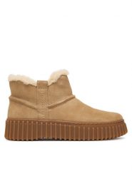 Clarks Botki Torhill Warm 26327994 Beżowy. Brązowe botki damskie Clarks, ze skóry, bez obcasa, na płaskiej podeszwie, bez zapięcia. Za 519.99 zł.