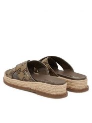 DKNY Klapki K1666574 Brązowy. Brązowe klapki damskie DKNY, bez wzorów, ze skóry, bez obcasa, bez zapięcia. Za 569.99 &#122;&#322;.