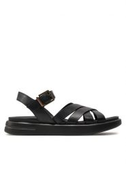 Geox Sandały D Xand 2S D35PAB 00043 C9999 Czarny. Czarne sandały damskie Geox, bez wzorów, ze skóry, bez obcasa, na płaskiej podeszwie, bez zapięcia. Za 279.99 zł.