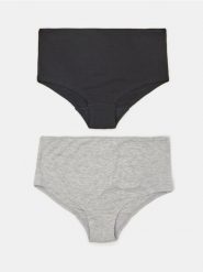 Bawełniane prążkowane bokserki 2 pack - wielobarwny. Bokserki damskie Sinsay, bez wzorów, z bawełny. Za 19.99 zł.