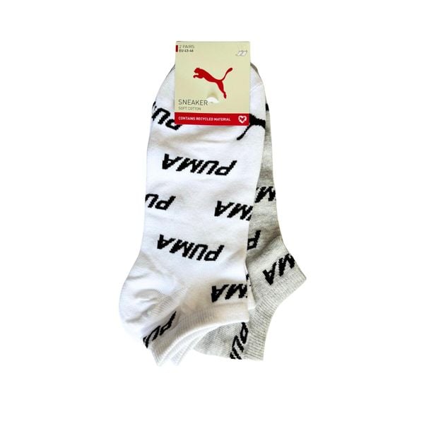 Puma Skarpety 2-Pack 93863102. Białe skarpetki damskie Puma, bez wzorów, z bawełny. Za 49.99 zł.