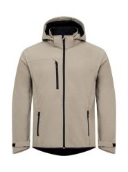 Clique Classic Softshell 2 in 1 – Kurtka/Gilet z Recyklingu – Sand. Brązowe kurtki damskie CLIQUE, s, bez wzorów, z polaru. Za 375.27 zł.