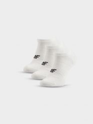 4F Skarpetki krótkie (3-pack) damskie - białe 35-38. Białe skarpetki damskie 4F, bez wzorów, z bawełny. Za 49.99 zł.