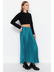 Trendyol Spódnica plisowana w kolorze morskim rozmiar: S/M. Niebieskie spódnice damskie Trendyol, m, bez wzorów, maxi. Za 56.93 zł.
