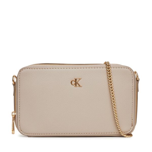 Torebka Calvin Klein. Brązowe torebki wieczorowe damskie Calvin Klein, bez wzorów, bez dodatków. Za 219.99 zł.