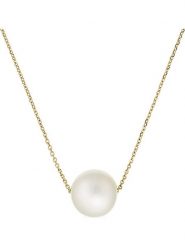 L instant d Or Złoty naszyjnik "Single pearl" z zawieszką - dł. 43 cm rozmiar: onesize. Białe naszyjniki damskie L instant d Or, z perłą, złote. Za 741.95 zł.