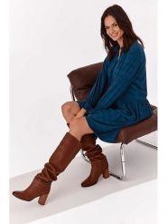 TATUUM Sukienka w kolorze niebieskim rozmiar: 36. Niebieskie sukienki damskie TATUUM, bez wzorów, z wiskozy, bez ramiączek. Za 100.52 zł.