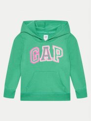 Gap Bluza 889803-03 Zielony Regular Fit. Zielone bluzy dziewczęce GAP, bez wzorów, z bawełny, bez ramiączek, bez kaptura. Za 129.99 zł.