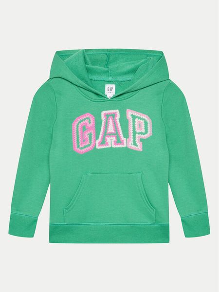 Gap Bluza 889803-03 Zielony Regular Fit. Zielone bluzy dziewczęce GAP, bez wzorów, z bawełny, bez ramiączek, bez kaptura. Za 99.99 zł.