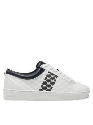 MICHAEL Michael Kors Sneakersy Juno Stripe Lace Up 43T4JUFSAL Biały. Białe obuwie sportowe damskie MICHAEL Michael Kors, ze skóry, bez zapięcia. Za 409.99 zł.