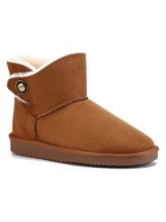ISLAND BOOT Botki zimowe "Catalina" w kolorze jasnobrązowym rozmiar: 36. Brązowe botki damskie Island Boot, na zimę, z materiału, bez obcasa, bez zapięcia. Za 130.99 zł.
