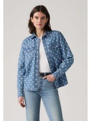 Levi's Koszula dżinsowa w kolorze niebieskim rozmiar: S. Niebieskie koszule damskie Levi's, s, bez wzorów, z bawełny, bez kołnierzyka, bez ramiączek. Za 157.35 zł.