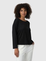 Les Lunes Koszulka "Nelaa" w kolorze czarnym rozmiar: XS. Czarne koszulki damskie Les Lunes, xs, bez wzorów, bez kołnierzyka, bez ramiączek. Za 126.99 zł.