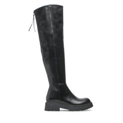 Kozaki Jenny Fairy. Czarne kozaki damskie Jenny Fairy, bez obcasa, na płaskiej podeszwie, bez zapięcia. Za 249.99 zł.