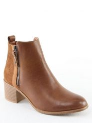 Sixth Sens Botki w kolorze brązowym rozmiar: 38. Brązowe botki damskie Sixth Sens, z materiału, eleganckie, bez obcasa, bez zapięcia. Za 133.08 zł.