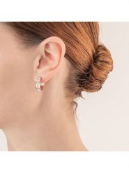 COEUR DE LION Kolczyki-półkreole z kryształami rozmiar: onesize. Szare kolczyki damskie COEUR DE LION, z kryształem, ze stali. Za 181.76 zł.