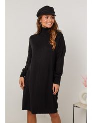 Soft Cashmere Sukienka dzianinowa w kolorze czarnym rozmiar: 38/40. Czarne sukienki damskie Soft Cashmere, bez wzorów, z dzianiny, klasyczne, bez ramiączek. Za 144.92 zł.