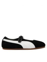 Puma Baleriny Puma Tacklette Wns 408550 01 Czarny. Czarne balerinki damskie Puma, bez wzorów, ze skóry. Za 329.99 zł.