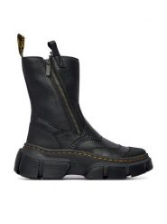 Dr. Martens Botki DMXL Rigger DM41192001 Czarny. Czarne botki damskie Dr Martens, ze skóry, bez obcasa, na płaskiej podeszwie, bez zapięcia. Za 1,039.00 zł.