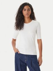 HUGO T-Shirt Darnelia 50515019 Écru Slim Fit. T-shirty damskie Hugo, xl, bez wzorów, z bawełny, bez kołnierzyka. Za 319.99 zł.